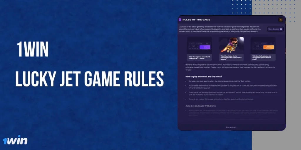 1Win Lucky Jet Game Rules