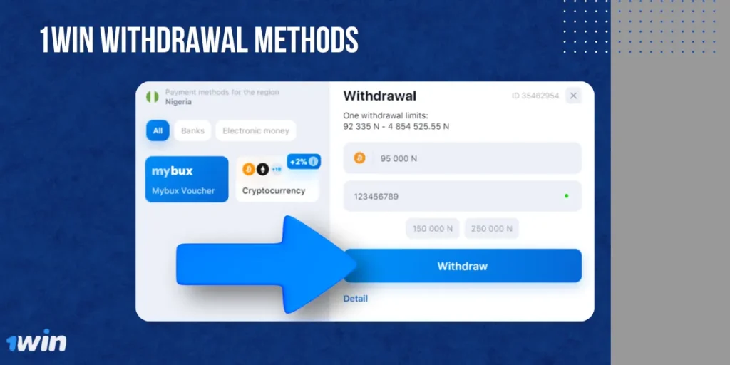 1Win Withdrawal Methods