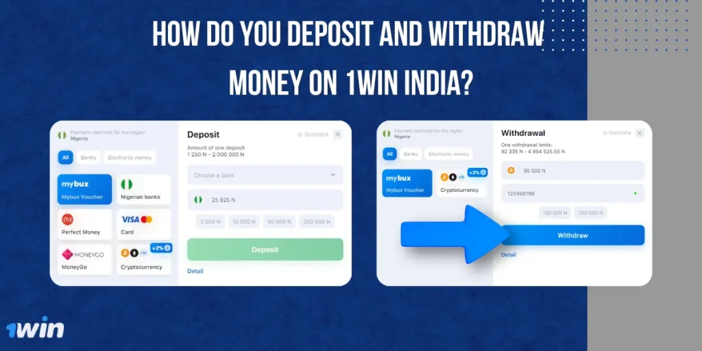 How To Deposit and Withdraw Money on 1Win India